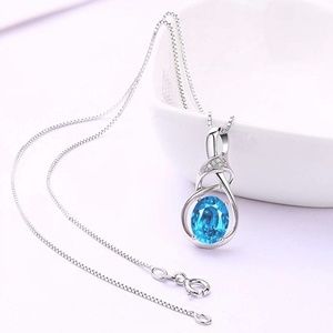 Women Natural Gemstone Sterling Silver Pendant 